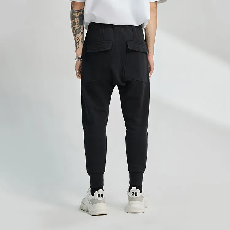 RICKYOUNG Jogger Casual Pants Unisex Black-4