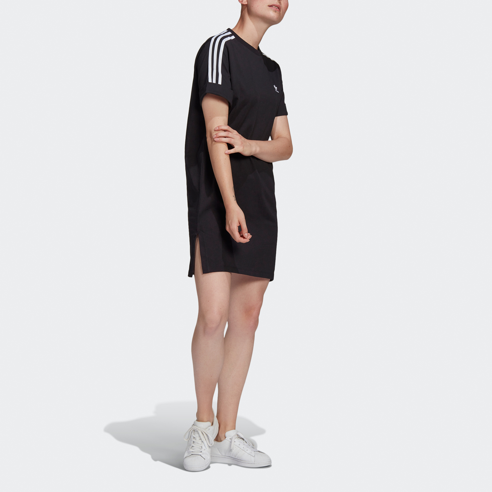 Adidas Originals Short-Sleeved Dresses Women's Black 34 - POIZON