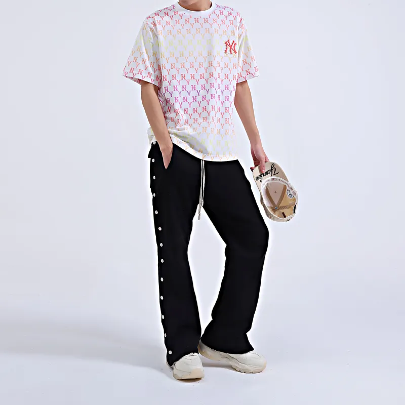 MLB New York Yankees Straight T Shirt Unisex White Red-2