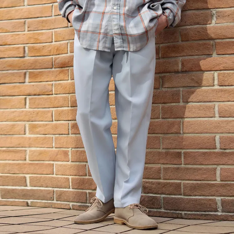 Beams Casual Pants Men Sax Blue-2