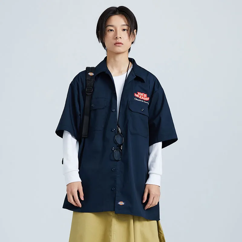 Dickies Shirts Unisex Navy Blue-2