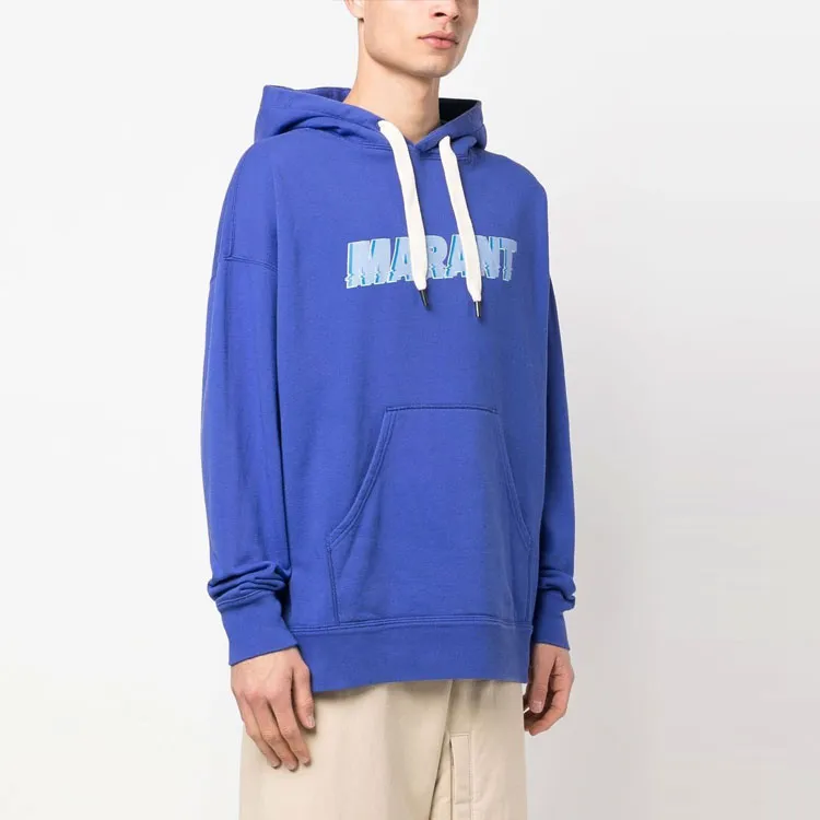 ISABEL MARANT Logo Printed Drawstring Hoodie-3