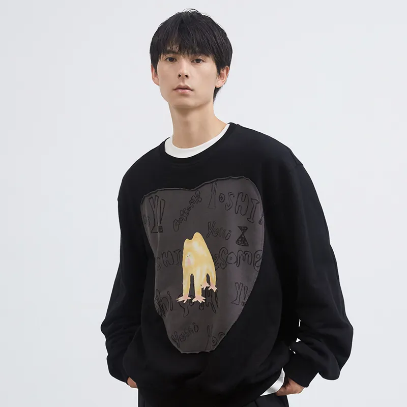 YOSHIYOYI Sweatshirts Unisex Black-3