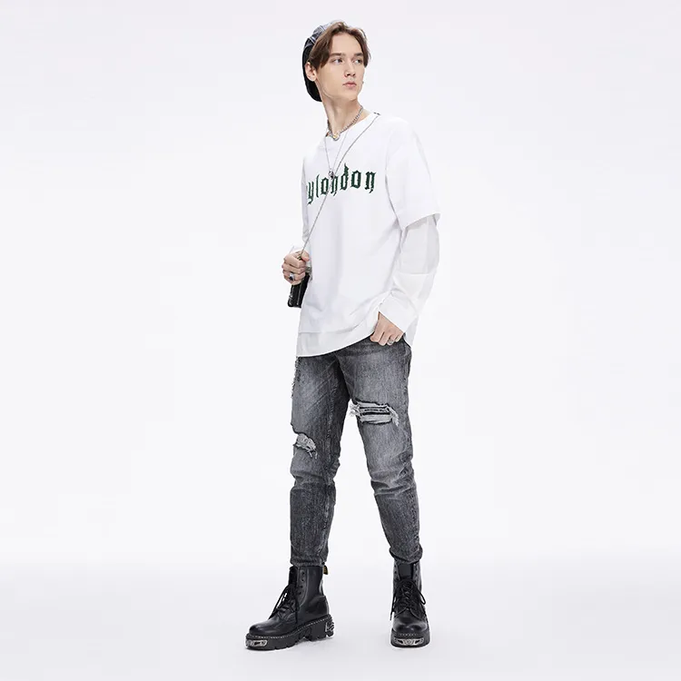 Boy London FW21 Straight Long Sleeved T Shirt Unisex White-6