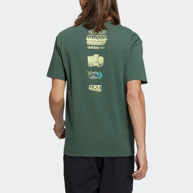 Adidas Neo T-Shirts Men Green-2