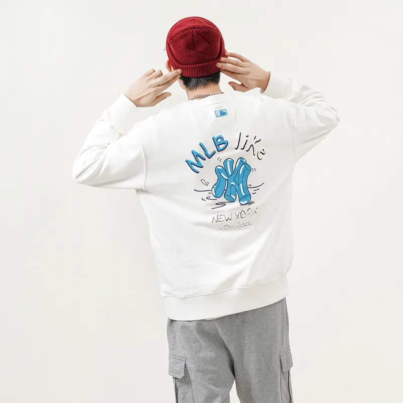 MLB New York Yankees Sweatshirts Unisex Ivory White-6