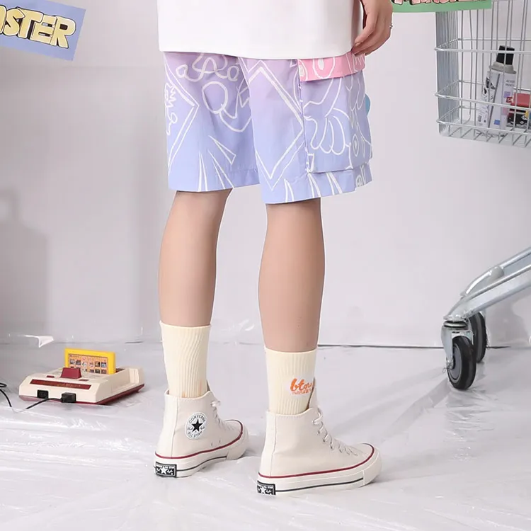 Bt Loose Fit Shorts Unisex Gradient-3