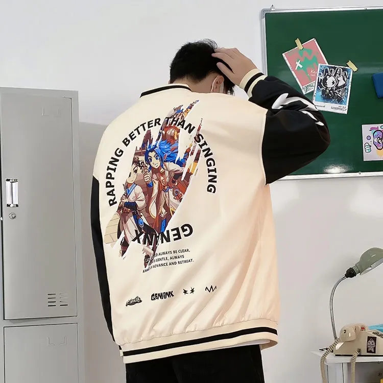 GENANX x 'DAHUAXIYOU'SHOUYOU Baseball Jacket Unisex-3