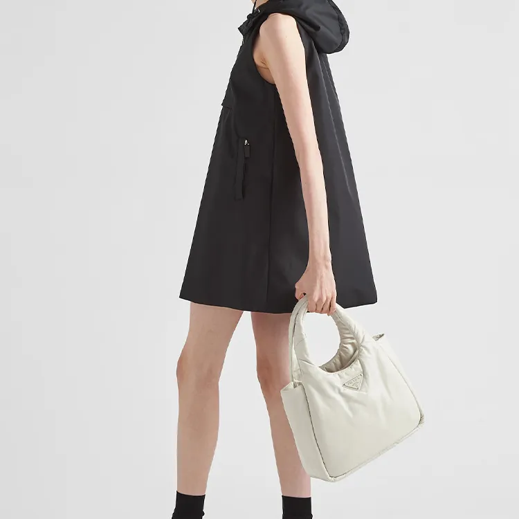 PRADA Soft Sheep Leather Basket Bag Tote Bag, Shopping Bag, Handbag Women's White-6