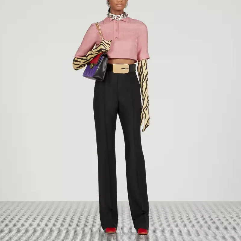 GUCCI Crop Tops Women's Pink-3