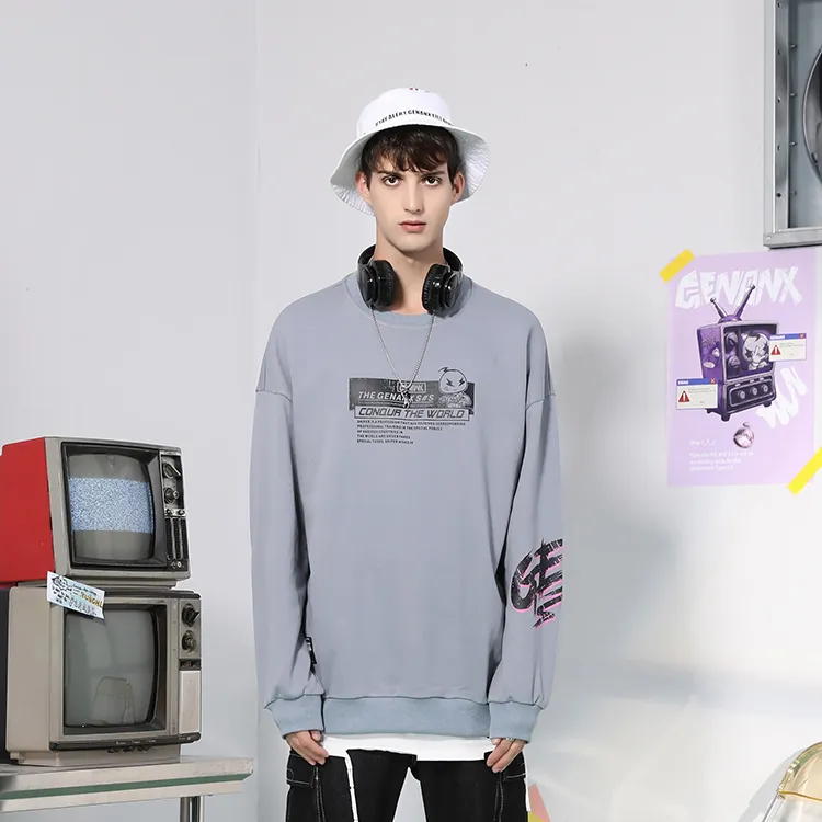 GENANX Crew Neck Loose Fit Sweatshirt Unisex-7