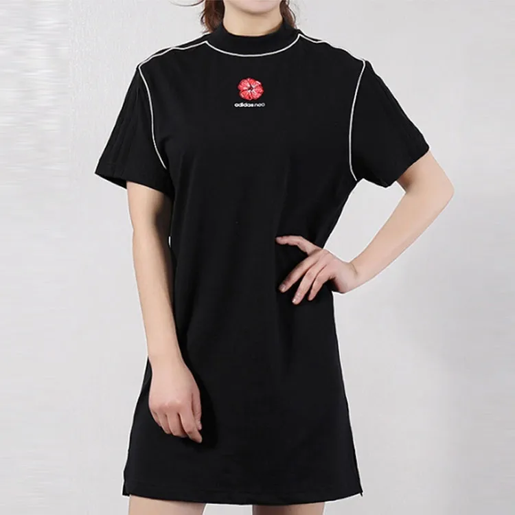 Adidas Neo Short Sleeved Dresses Women's Black-2