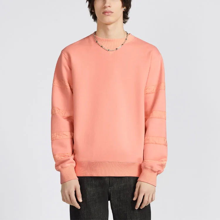 DIOR Sweatshirts Men Peach Pink-2