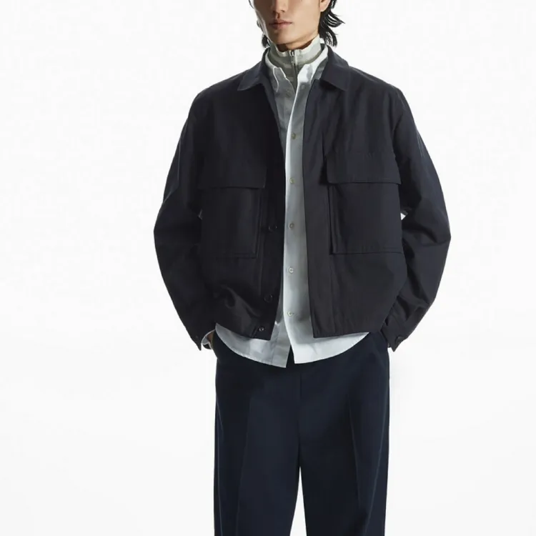 COS Jackets Men Navy Blue-2
