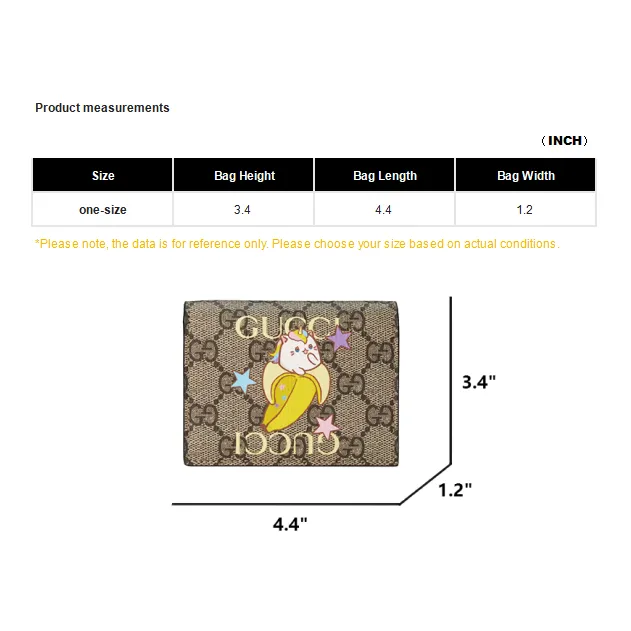 GUCCI Rainbow And Stars Bananya Print Card Case Beige And Ebony Gg Supreme-7