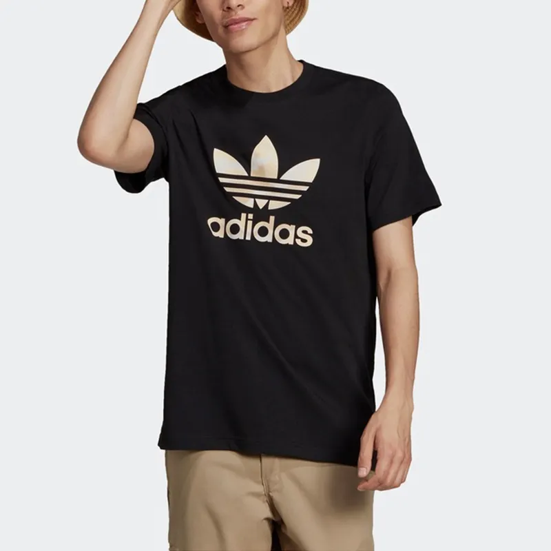 Adidas Originals CAMO INFILL TREFOIL T Shirt Men's Black-2