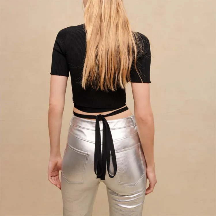 Maje Criss-cross Cropped Top-2