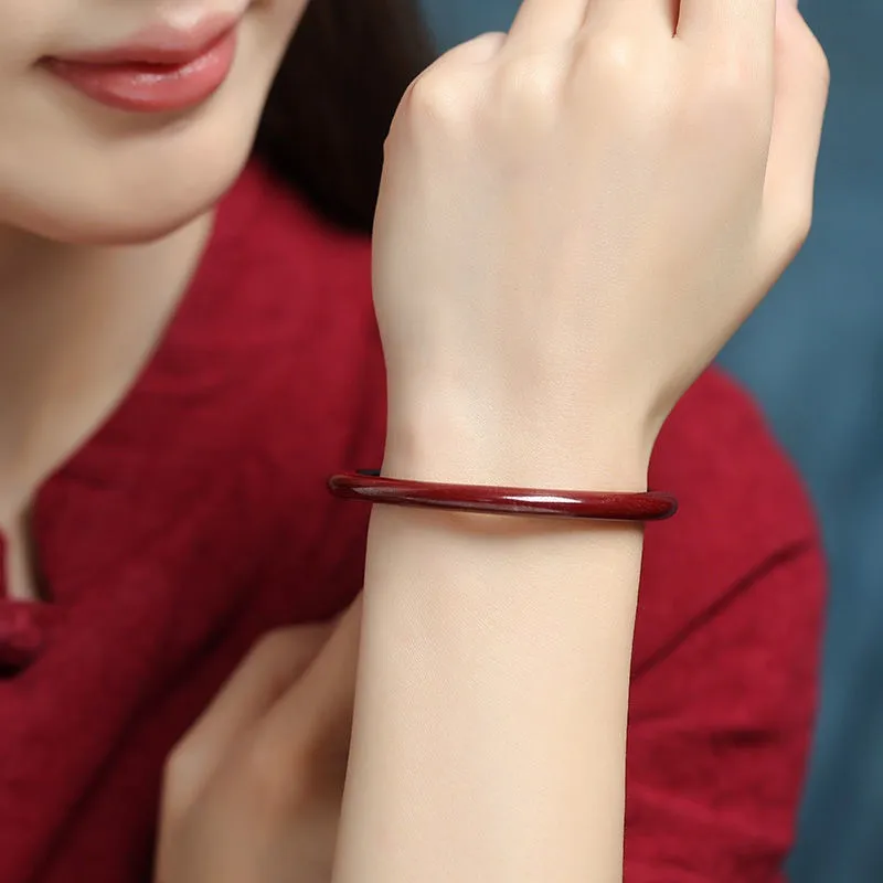 Asia Star Reconstructed Cinnabar Bangles Women's-3