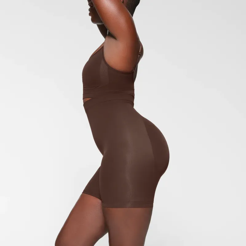 SKIMS SEAMLESS SCULPT MID THIGH SHORT Underpants Women's Espresso/Coffee-3