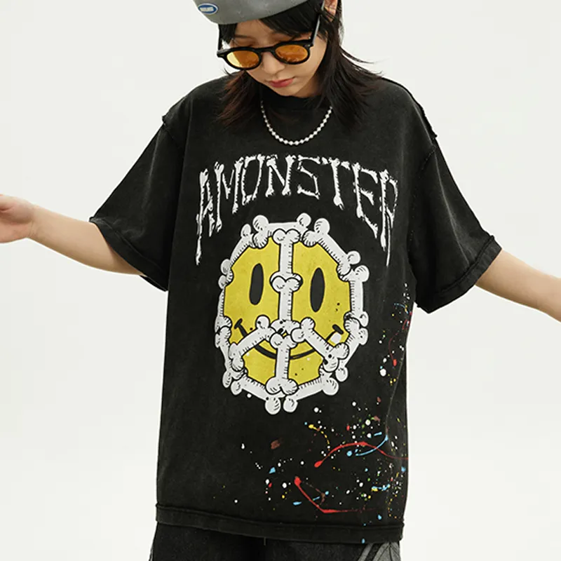 AMONSTER Straight T-Shirt Unisex Black-5