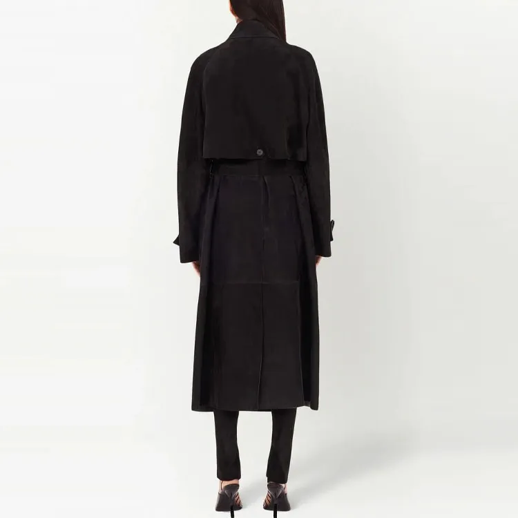 Ferragamo Trench Coats Women's Black Gray Color-2