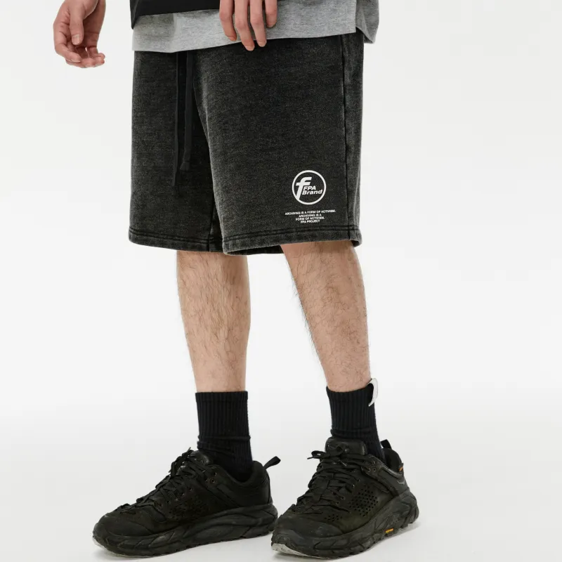 FPA Loose Fit Shorts Unisex Washed Black-3