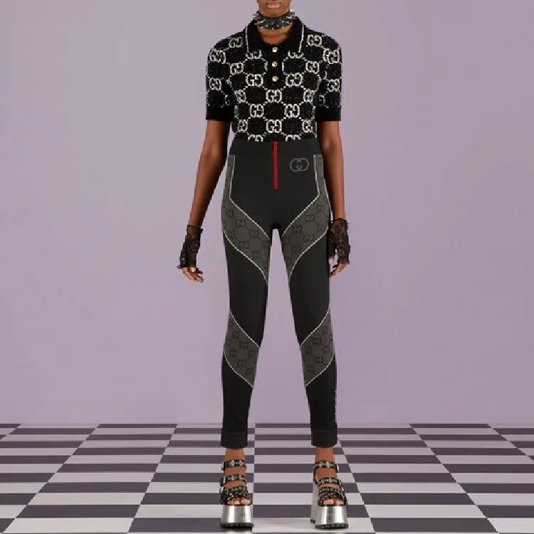 GUCCI GG print Cotton Polo Top-1