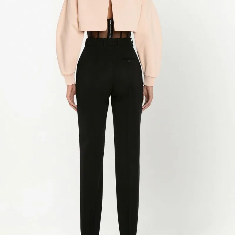 Alexander McQueen High-Waist Pleat Detailed Trousers-3