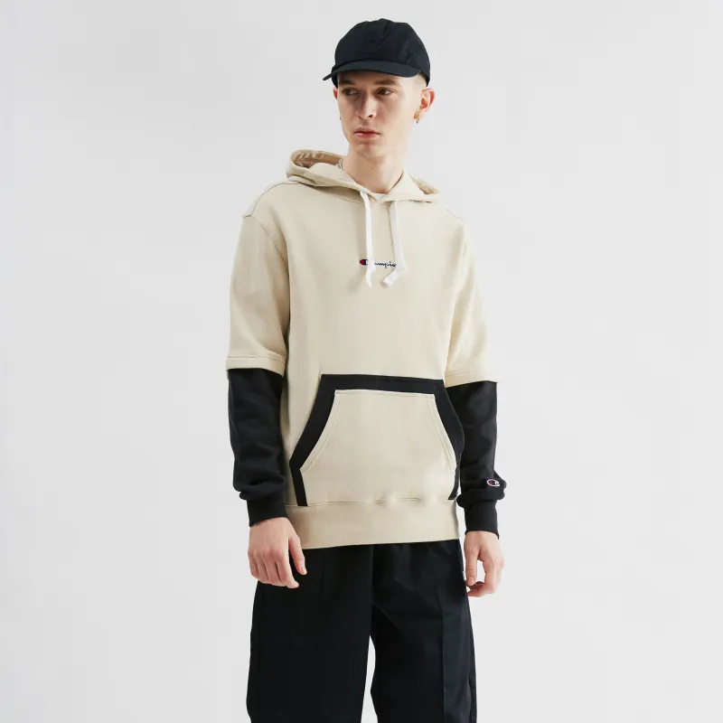 Champion Hooded Loose Fit Regular Sweatshirt Winter Unisex Khaki-2