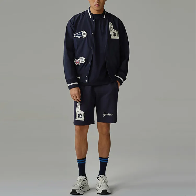 New Era Baseball Jacket Unisex Navy Blue-3