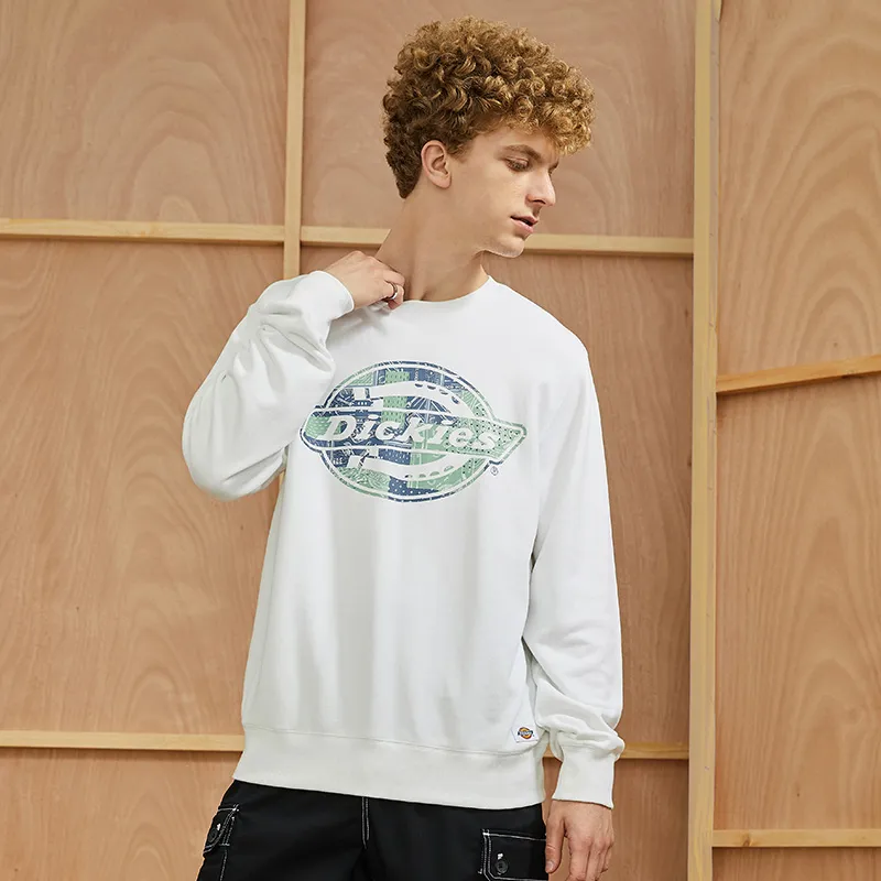 Dickies Crew Neck Regular Sweatshirt Men's White-3