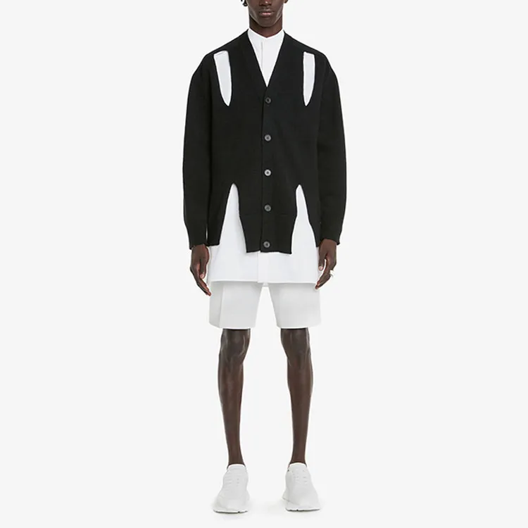 Alexander McQueen Cut Out Knitted Cardigan-1