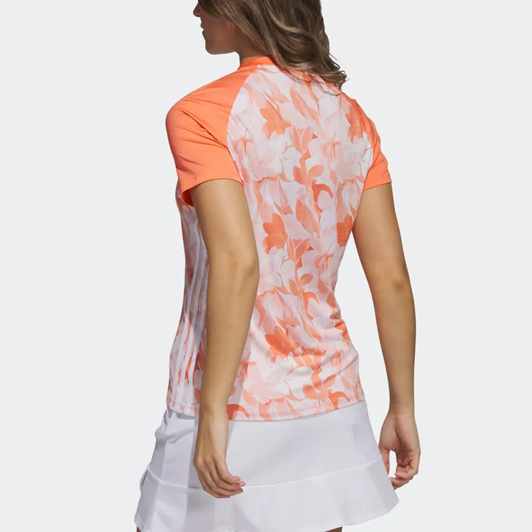 Adidas Polo Shirts Women's Fusion Coral Pink-2