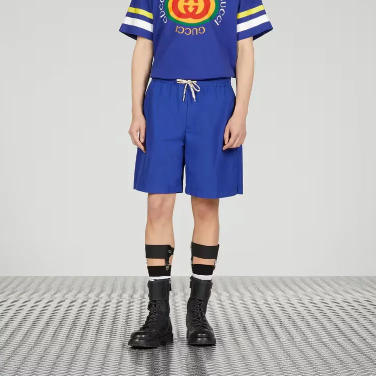 GUCCI Casual Shorts Men Blue-2