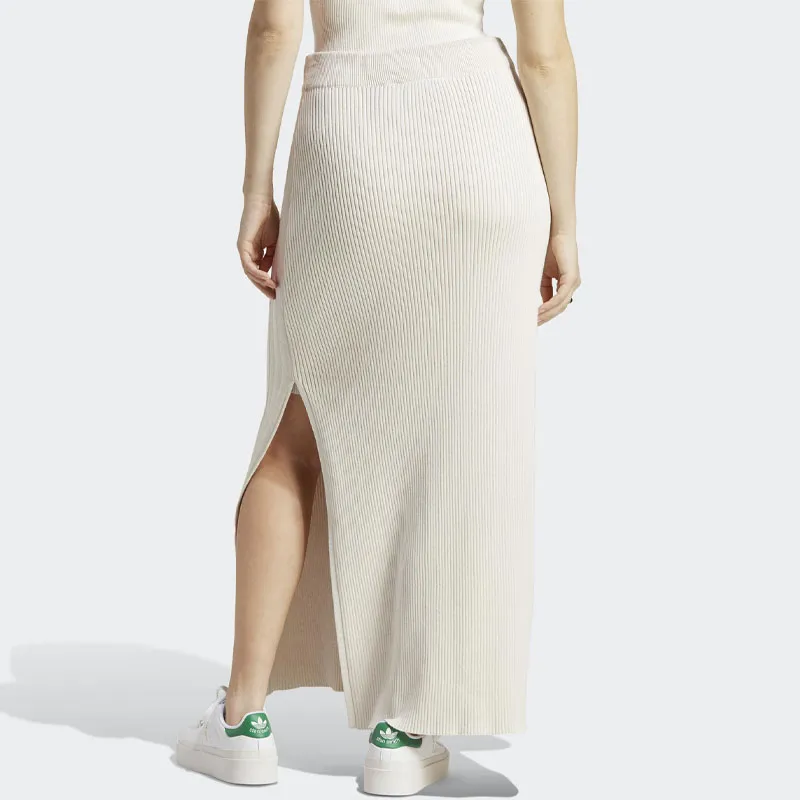 Adidas Knit Long Skirts Women's White-2