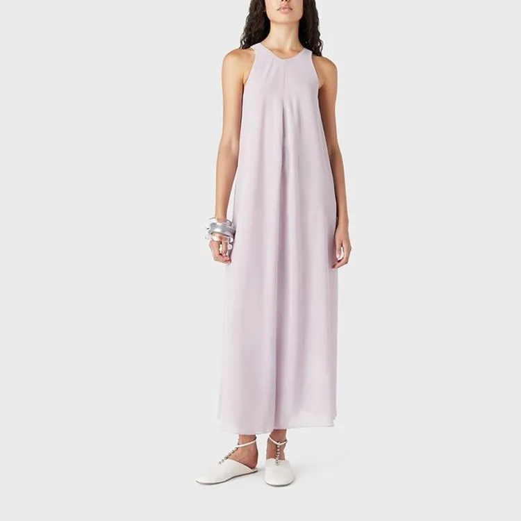EMPORIO ARMANI SS23 Sleeveless Dress Women's Purple-1