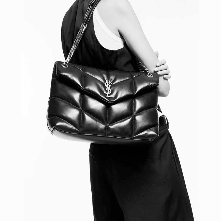 SAINT LAURENT Medium Loulou Quilted Puffer Shoulder Bag-6