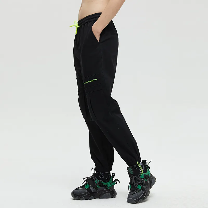 Clubxxhh Thickened Casual Pants Unisex Black-5