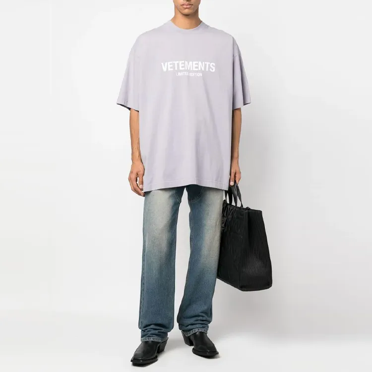 Vetements T-Shirts Men Lavender Purple-1