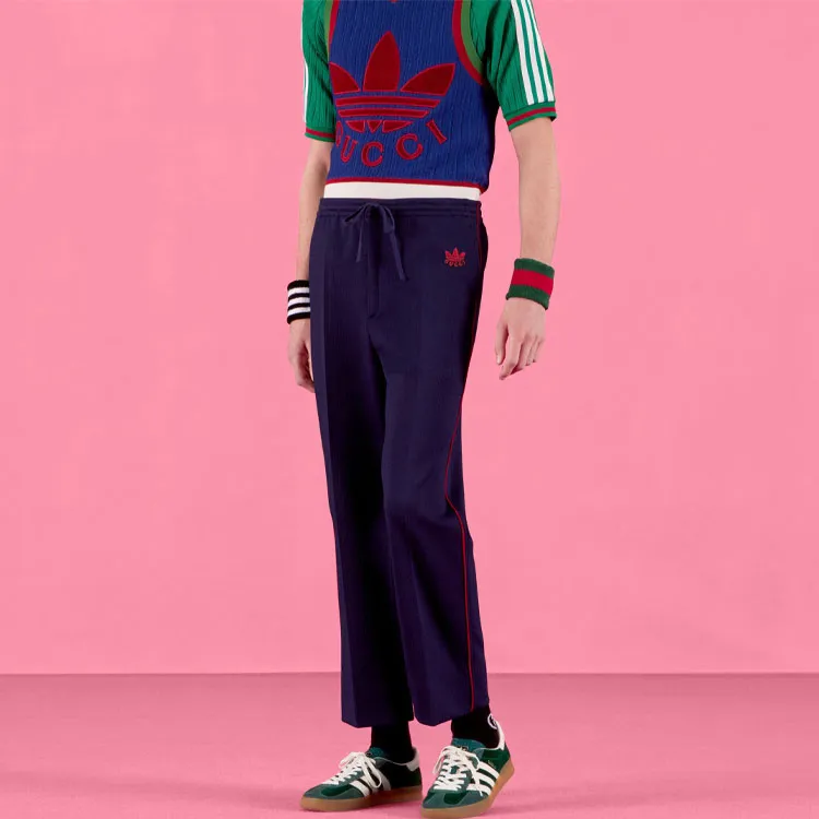 GUCCI x Adidas SS22 Casual Pants Men's Blue-3
