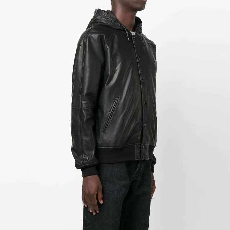 Polo Ralph Lauren Leather Jackets Men Black-3