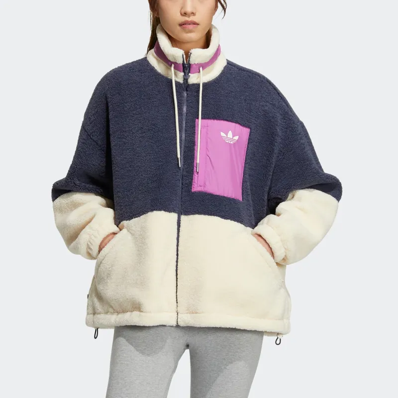 Adidas Originals Short Sherpa Jacket Women's Multicolor-1