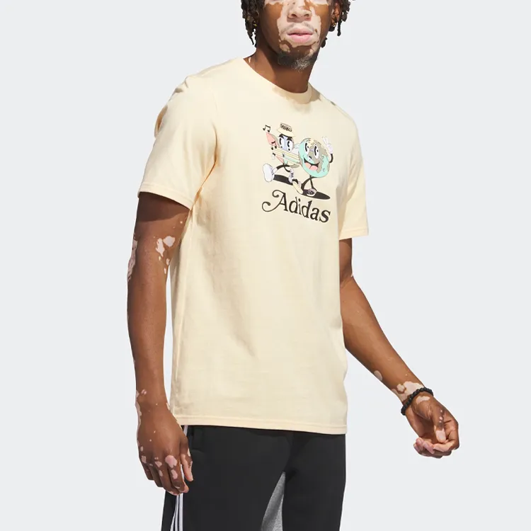 Adidas Originals T Shirt Men's Acidic Orange Yellow-3