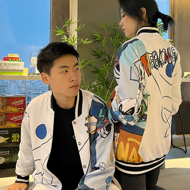FireMonkey Baseball Jacket Unisex White-4
