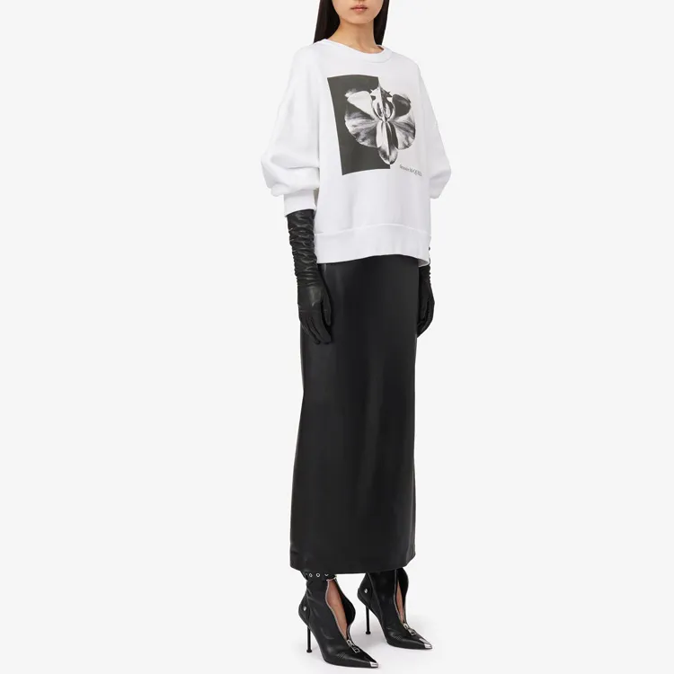 Alexander McQueen Ghost Orchid Printed Crewneck Sweatshirt-3