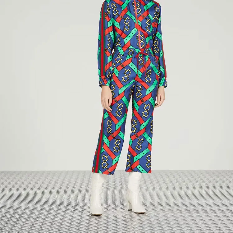 GUCCI Satin Cropped Trousers-4