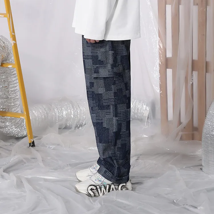 XXGOGO Straight Jeans Unisex Denim Blue-3