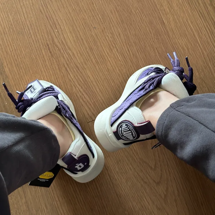 D.Desirable x Palladium Philosopher's Stone Series Mid Top Skateboard Shoes Men's Purple White-6