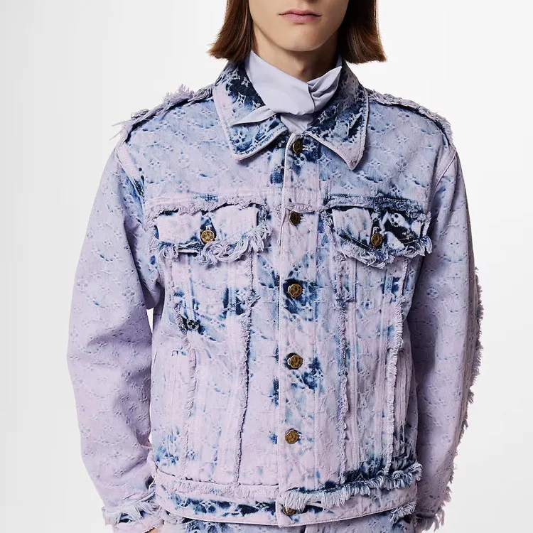 LOUIS VUITTON SS23 Denim Jacket Men's Light Purple-4