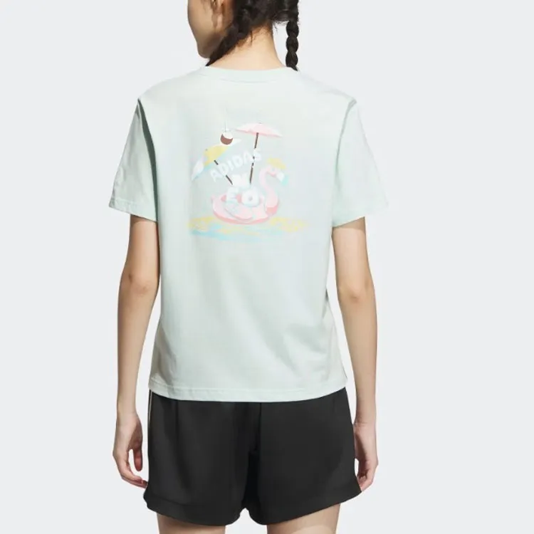 Adidas Neo T Shirt Women's Symbol Green-2